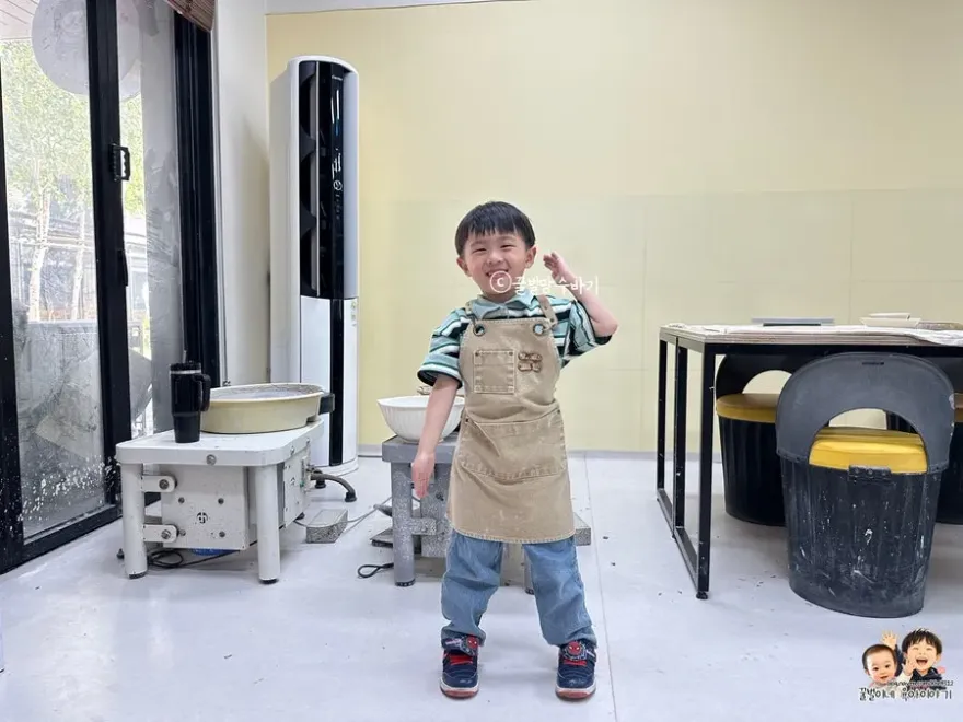 인천 도자기 공방 머디데이, 어린이 물레체험 후기 — 사진 3