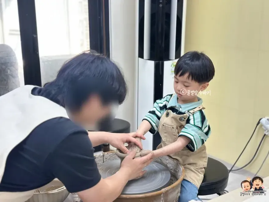인천 도자기 공방 머디데이, 어린이 물레체험 후기 — 사진 7