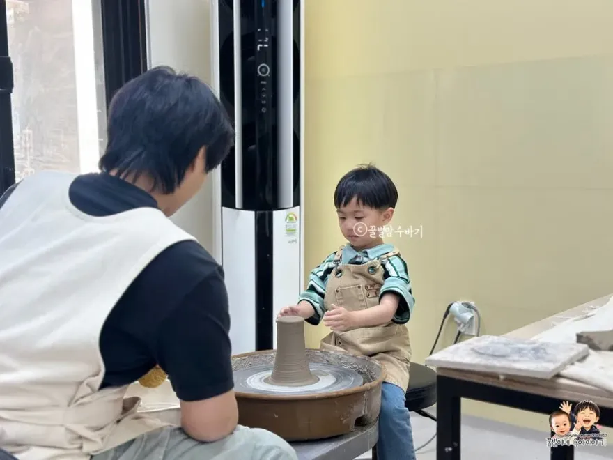 인천 도자기 공방 머디데이, 어린이 물레체험 후기 — 사진 8